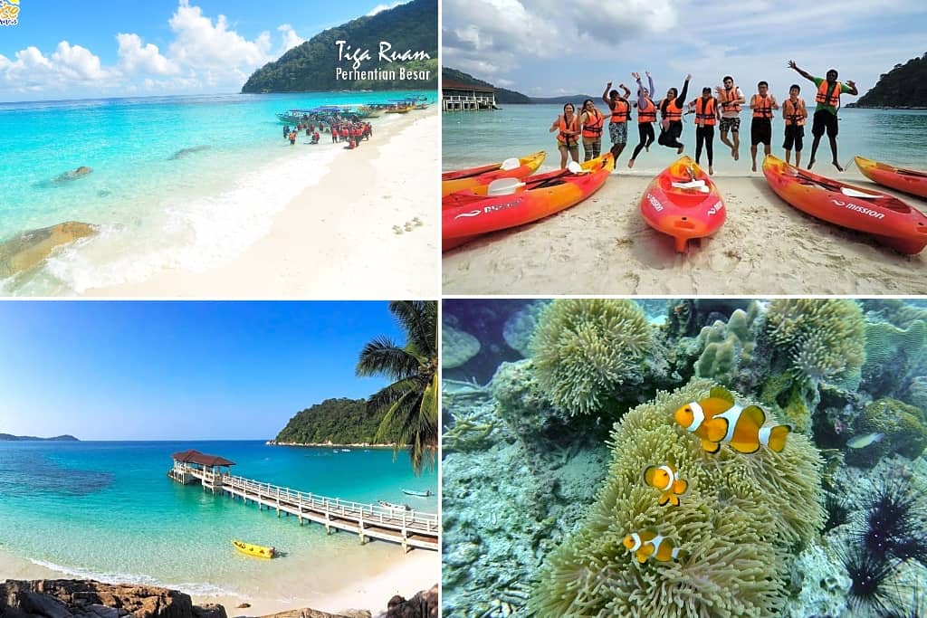 suasana indah di pulau perhentian besar