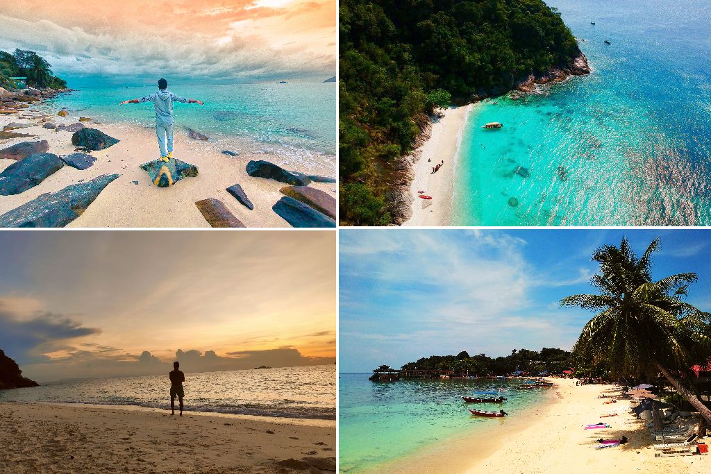 suasana cantik coral bay di pulau perhentian