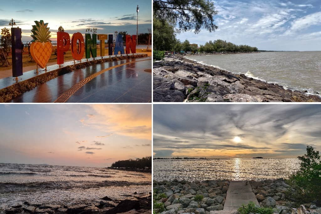 suasana tepi pantai di Pontian
