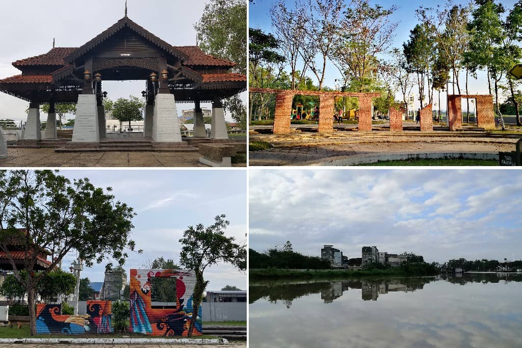 suasana taman rekreasi di parit buntar