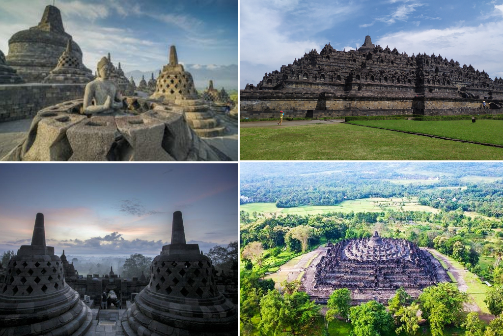 candi borobudur di indonesia