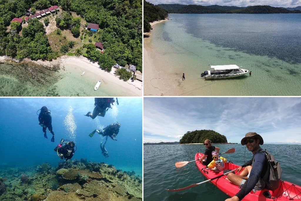 scuba diving bersama rakan di kota belud