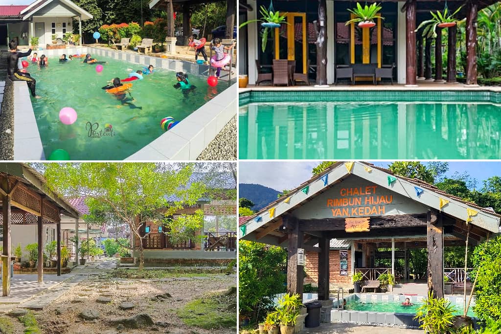Chalet Rimbun Hijau yang menarik di yan