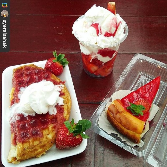 makan di strawberry farm cameron highland