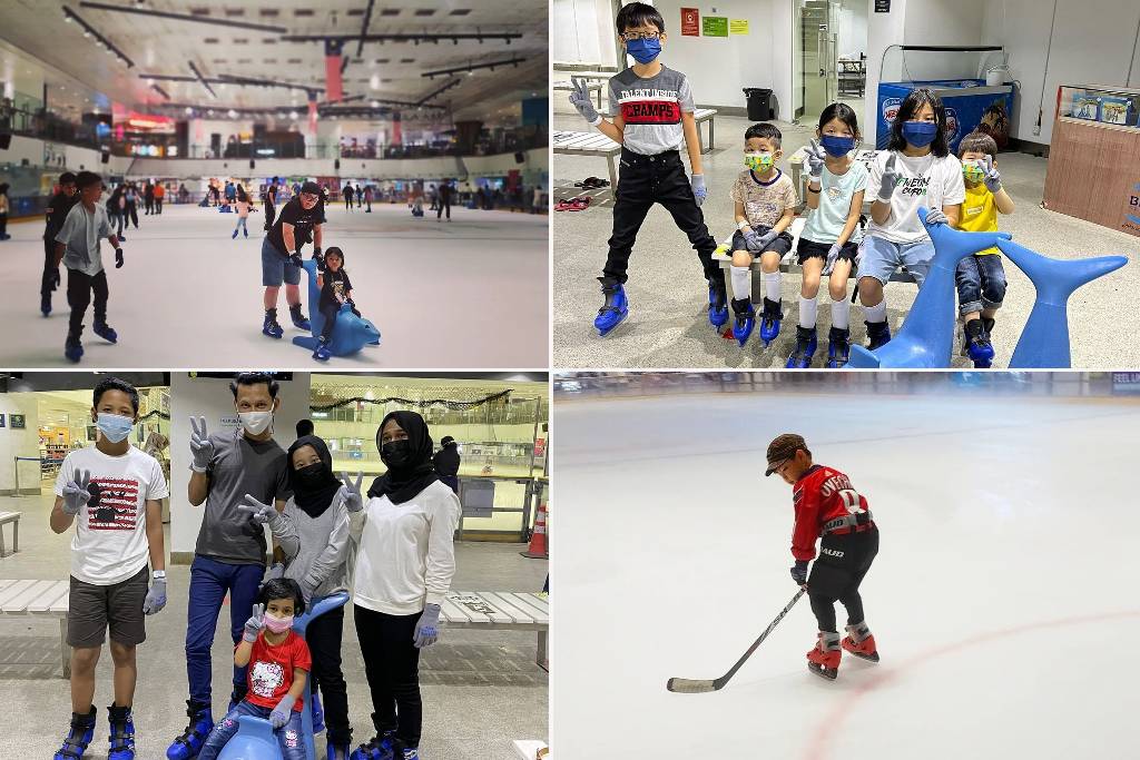 Blue Ice Skating Rink