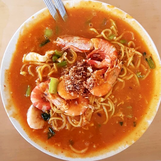 mee udang sedap di tepi pantai sabak bernam
