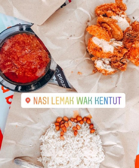 nasi lemak wak kentut yang sedap di kulai