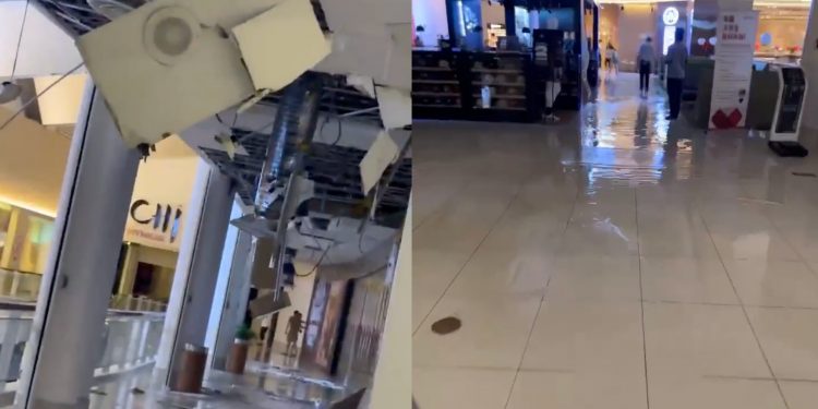 Queensbay Mall Tetap Beroperasi Walaupun Beberapa Lot Kedai Roboh