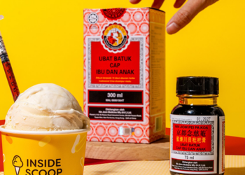 Aiskrim Unik Perisa Ubat Batuk Cap Ibu & Anak