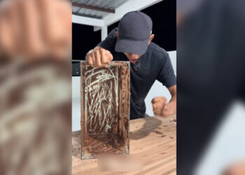 Netizen Risau, Lelaki Habiskan Coklat Penuh Satu Akuarium